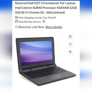 (2)Dell Gray Chromebook 11.6" Laptop
